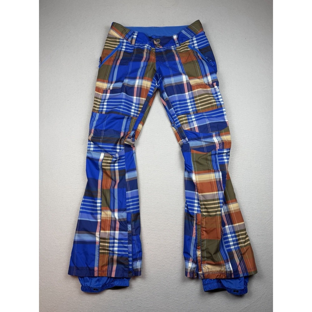 Burton Indulgence Women's Snowboard Trousers in a Blue cornflower huntsman plaid